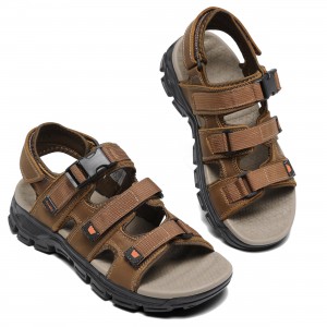 Queenspace  Athletic Sandals for Men's Open Toe Walking Sandals Outdoor Hiking Sandal Anti-Slip with Adjustable Strap for Summer Beach