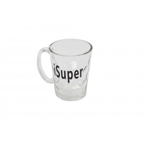 iSuper Glass Mugs With Handle, Glass Cup for Freezer Pub Drinking Mugs Water Cups for Bar Beer Glasses 