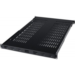 Tarrar 1U Vented Rack Shelf Universal Rack Tray No Lip for 19 Inches Network Cabinet or Server Rack