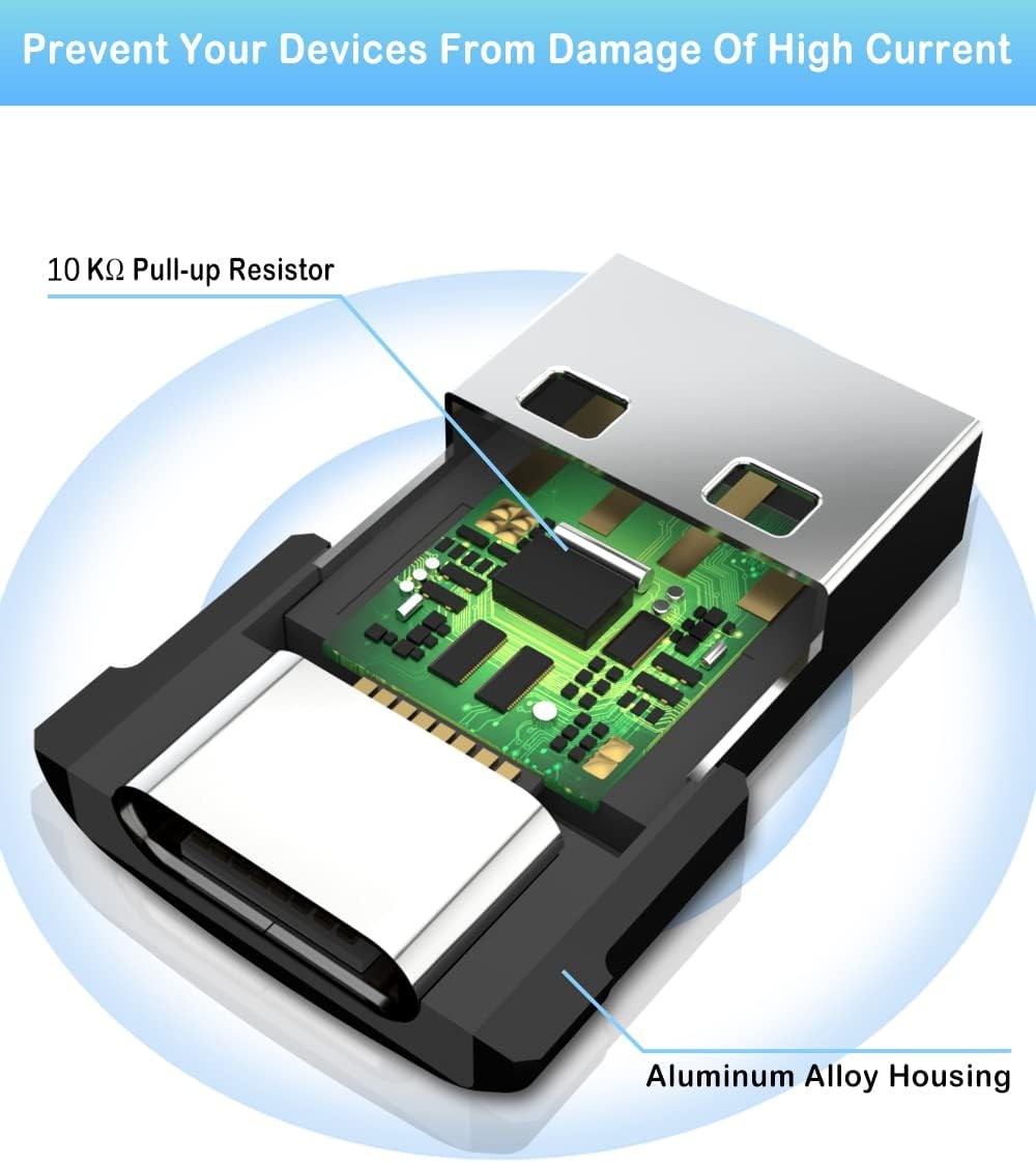 Tarrar USB to USB C Adapter 4 Pack,USBC Female to A Male Car Charger,Type C Converter for iPhone 16 16e Pro Max,15 14 13 12 Plus,Apple Watch,Airpods,Compatible for Nintendo Switch,Samsung Galaxy S25