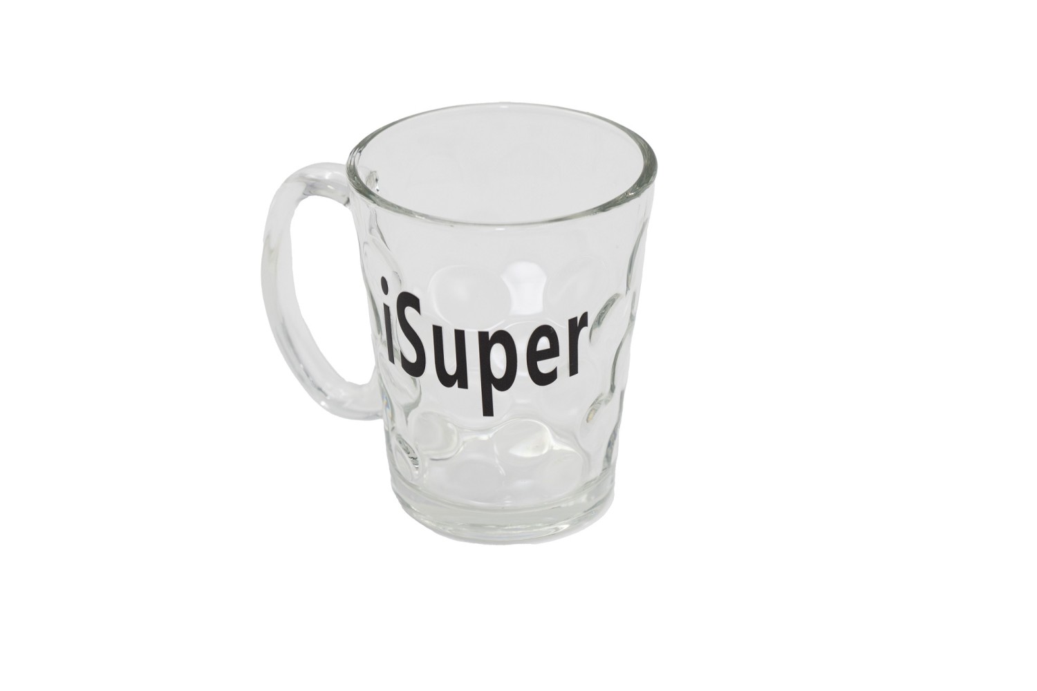 iSuper Glass Mugs With Handle, Glass Cup for Freezer Pub Drinking Mugs Water Cups for Bar Beer Glasses